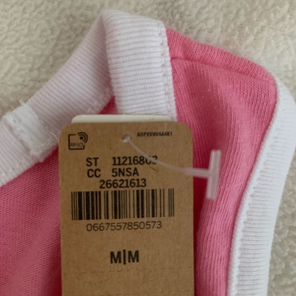 NWT Victoria’s Secret PINK Racerback Tank Top Pink Logo Cotton Blend - Picture 6 of 9